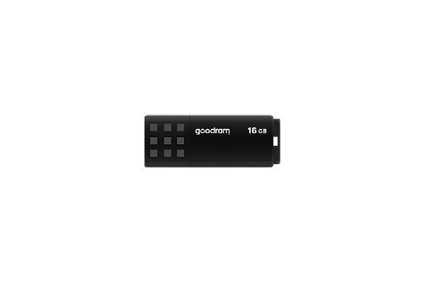 GOODRAM USB3.0 Flash Drive, 16 GB, UME3, USB A connector, Black, 60/20 MB/s (USB3/2/1.1 comp)