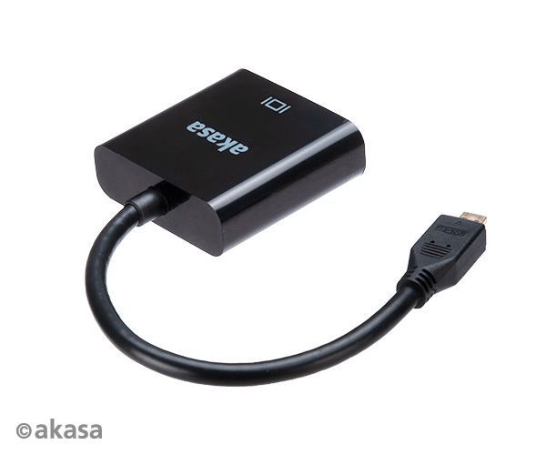 Akasa Micro HDMI to VGA converter, 1080p, 15cm, *MHDMIM, *VGAF