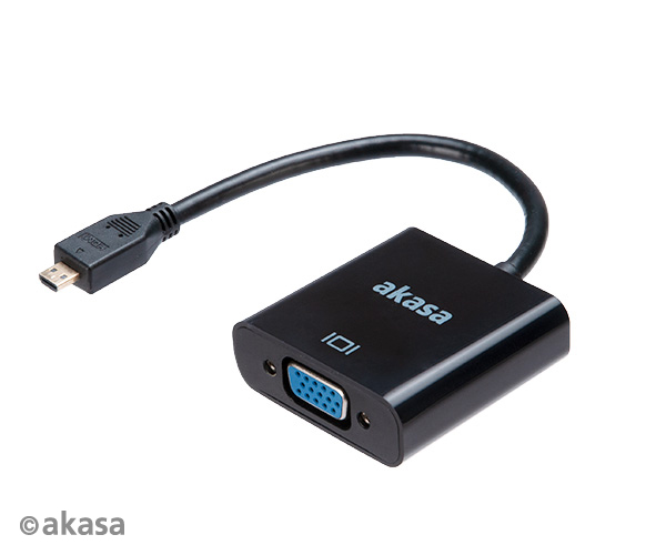 Akasa Micro HDMI to VGA converter, 1080p, 15cm, *MHDMIM, *VGAF