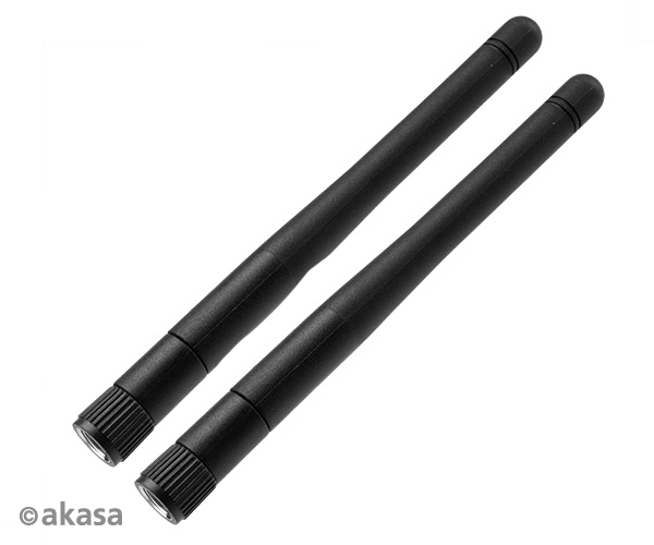 Akasa Omni-Directional Tri-Band Wi-Fi Antenna, Compliant with IEEE 802.11a/b/g/ac/ad Wi-Fi standards, 2pcs/pack