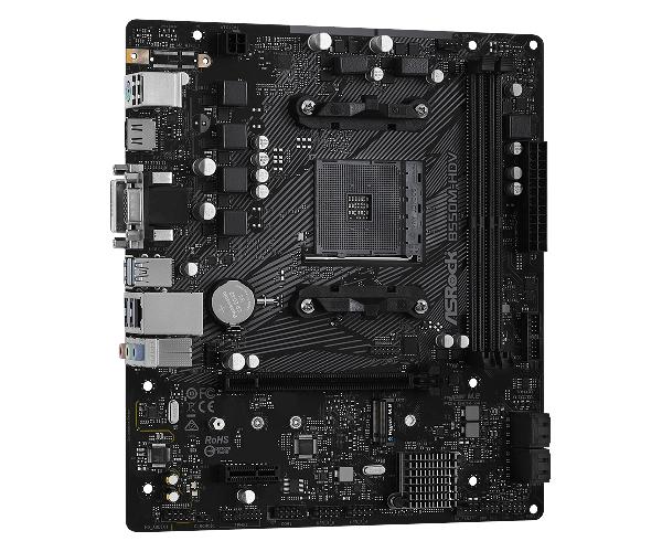 Asrock B550M HDV, microATX, AM4, 2xDDR4, 4x SATA3, 2x M.2, 6x USB3.2 gen1, Realtek Gigbit LAN