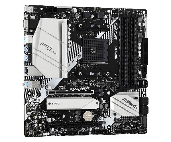 Asrock B550M Pro4, microATX, AM4, 4xDDR4, 6x SATA3, 2x M.2,, 2x USB3.2 gen2, 8x USB3.2 gen1, Realtek Gigbit LAN