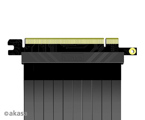 Akasa RISER BLACK XL, Premium PCIe 3.0 x 16 Riser cable,100CM