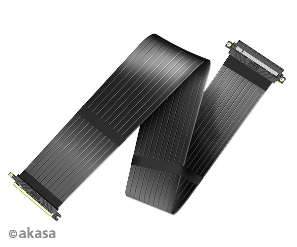 Akasa RISER BLACK XL, Premium PCIe 3.0 x 16 Riser cable,100CM