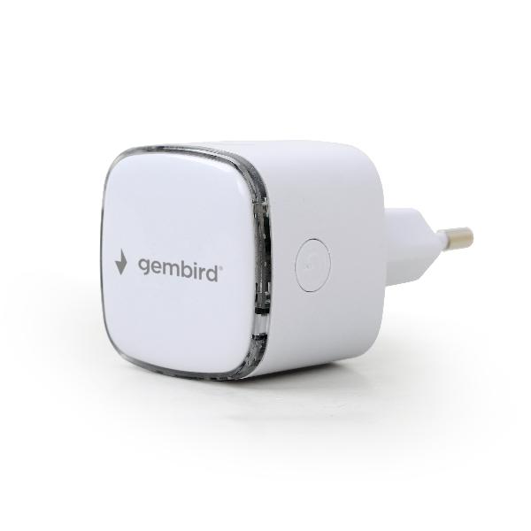 Gembird Compacte draadloze 300 Mbps WiFi accesspoint / repeater met ingebouwde antenne, wit