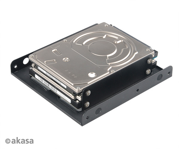 Akasa Dual 2.5 SDD/HDD mounting module for 3.5 bay with SATA cables