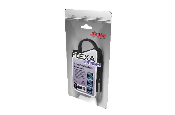 Akasa FLEXA FP5H, 5 Fan PWM Splitter Hub Cable, expands a single motherboardAEs PWM fan header into 5 PWM headers