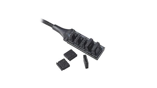 Akasa FLEXA FP5H, 5 Fan PWM Splitter Hub Cable, expands a single motherboardAEs PWM fan header into 5 PWM headers