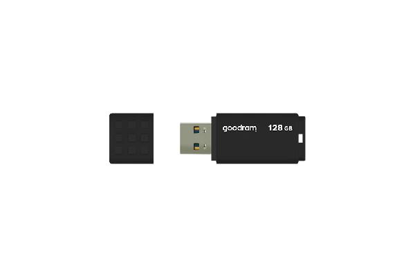 GOODRAM USB3.0 Flash Drive, 128 GB, UME3, USB A connector, Black, 60/20 MB/s (USB3/2/1.1 comp)