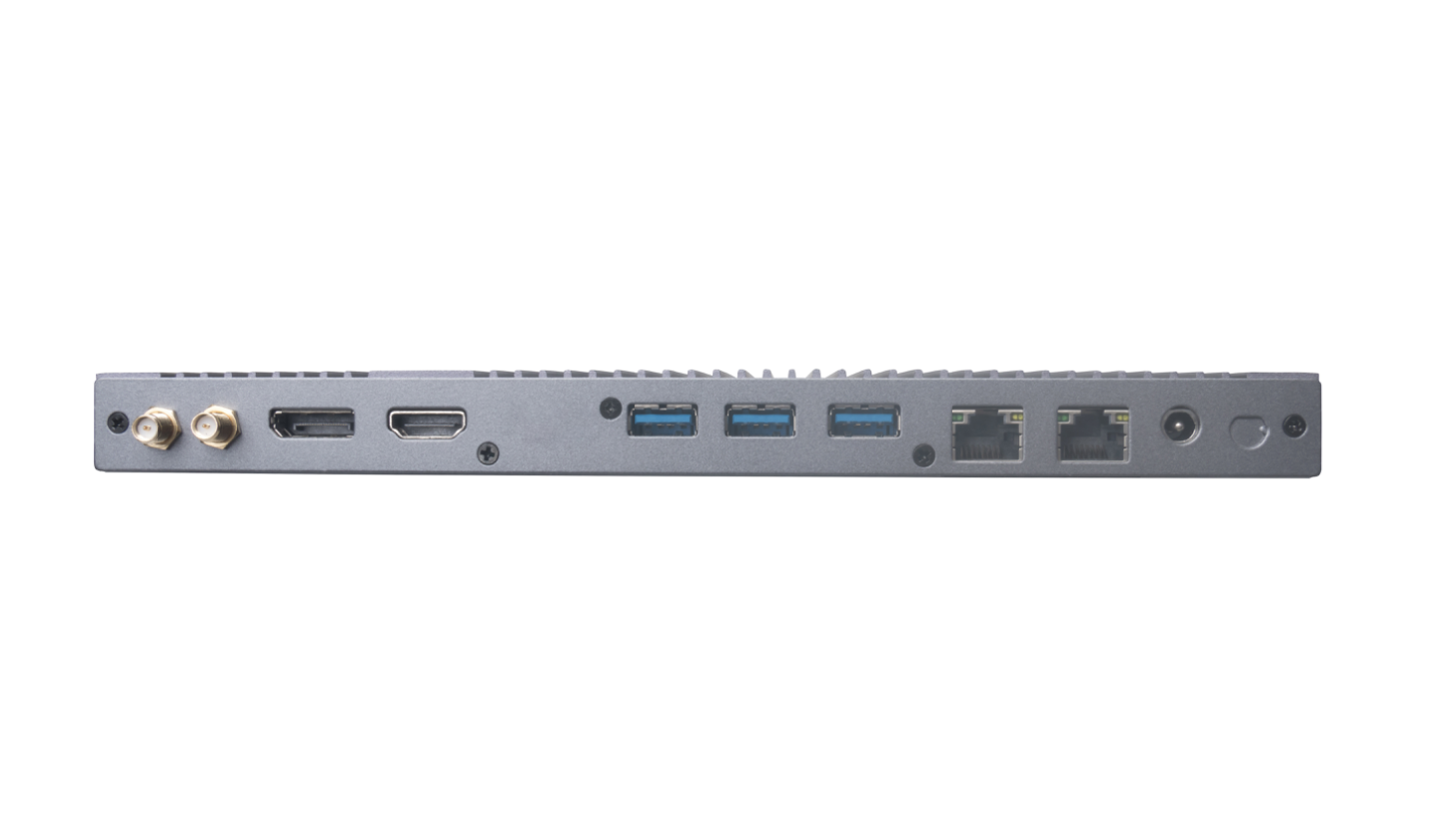 Giada MiniPC barebone DF68 i3-8145U, Fanless, 2xSO-DIMM DDR4, M2 for SSD, M2 for WiFi, 2xGBit Lan Realtek, MiniPCIe for 4G, SIM-Card slot, 5x USB3, 1xDP, 1x HDMI, audio, 1 x COM