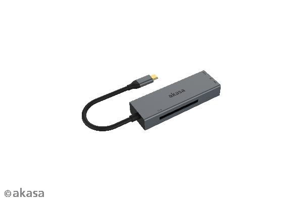 Akasa USB 3.2 Type-C 3-in-1 Card Reader, CF/SD/microSD