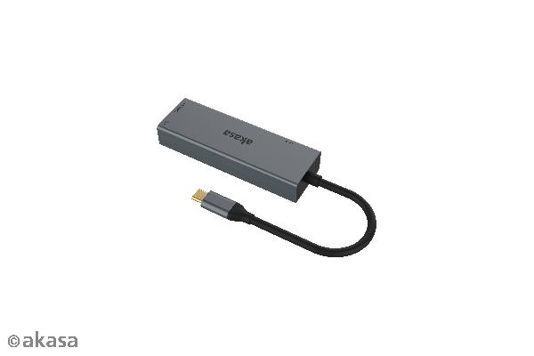 Akasa USB 3.2 Type-C 3-in-1 Card Reader, CF/SD/microSD