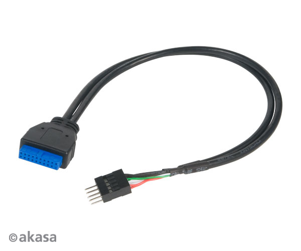 Akasa USB3.0 to USB2.0 adapter cable, 30cm, *MBM, *MBF