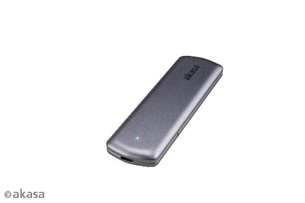 Akasa Portable M.2 SATA/NVMe SSD to USB 3.2 Gen 2 (10 Gb/s) Aluminium Enclosure