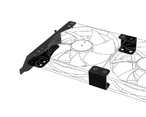 Akasa PCI Slot Bracket for Mounting One/Two 120mm Fans