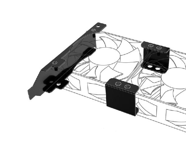 Akasa PCI Slot Bracket for Mounting One/Two 80 or 92 mm Fans