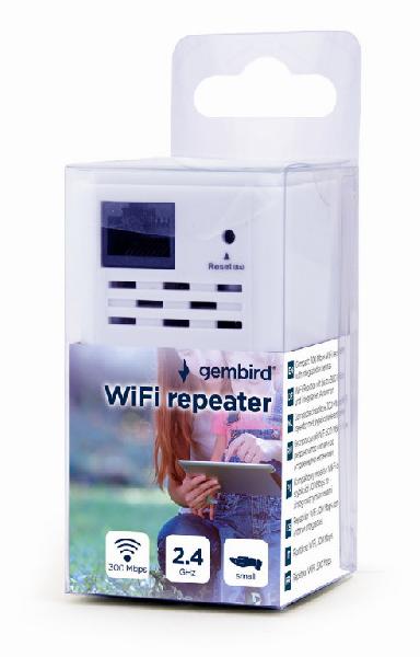 Gembird WiFi repeater / access point 300Mbps voor in het stopcontact, IEEE 802.3, 802.3u, 802.11b/g/n wit