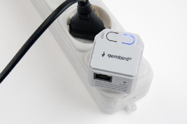 Gembird WiFi repeater / access point 300Mbps voor in het stopcontact, IEEE 802.3, 802.3u, 802.11b/g/n wit