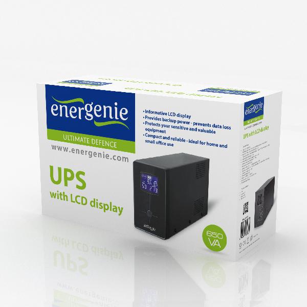 Energenie UPS / noodstroomvoeding met LCD, 650 VA