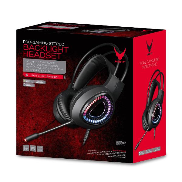 Varr Gaming USB 7.1 Headset - RGB color - black