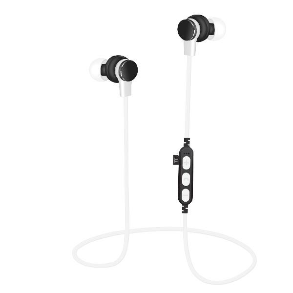 Platinet In-Ear Earphones Bluetooth V4.2 + microSD + MIC - model 1061 - Wit