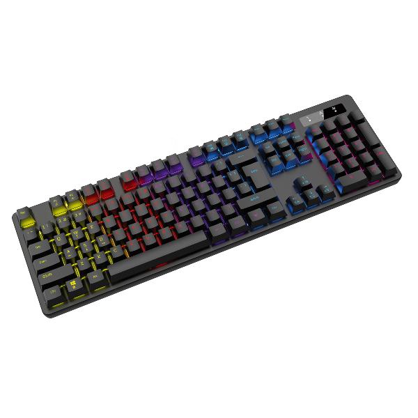 VARR Fighter 3, Gaming RGB Black mechanical multimedia keyboard met Xinda Blue Switch - 26 keys anti-ghosting - 12 lighting modes, 6 LED colors