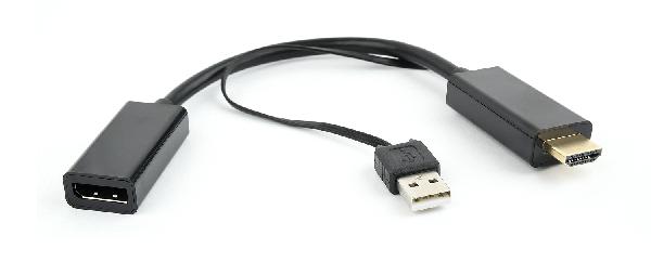 Gembird HDMI naar DisplayPort adapter, zwart, *DPF, *HDMIM, *USBAM