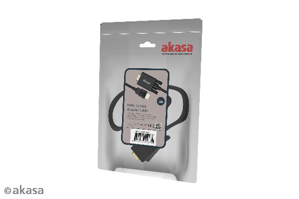 Akasa HDMI to VGA cable, 2M