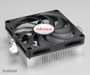Akasa Low Profile 29mm Active Aluminium Cooler with PWM 80mm Fan, AMD Socket 754, 939, AM2, AM2+, AM3, AM3+, FM1, FM2