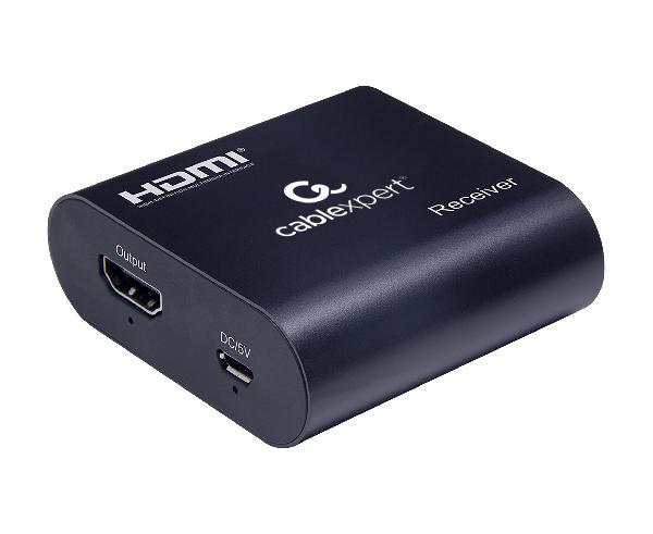 Gembird Actieve HDMI verlenger set, max 60 meter over CAT6 (niet inbegrepen), voeding: micro USB 3W (niet inbegrepen)