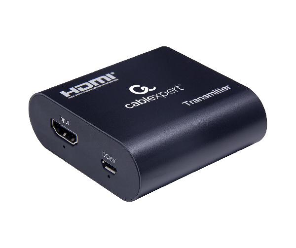 Gembird Actieve HDMI verlenger set, max 60 meter over CAT6 (niet inbegrepen), voeding: micro USB 3W (niet inbegrepen)