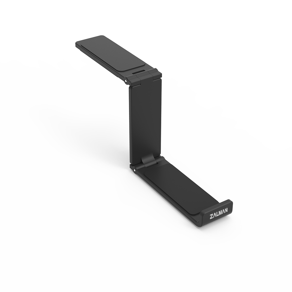 Zalman Aluminum Headset Hanger - Easy attachable to PC or desk - strong magnet - black