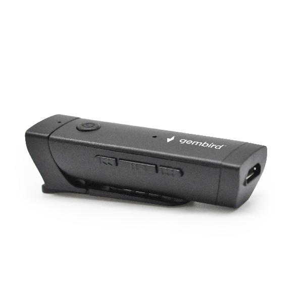 Gembird Bluetooth audio ontvanger, stereo, zwart, accu: 3 - 18 uur