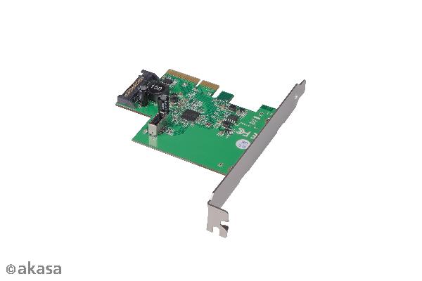 Akasa 10Gbps USB 3.2 Gen 2 Internal 20-pin Connector to PCIe Host Card