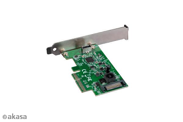 Akasa 20Gbps USB 3.2 Gen 2x2 Internal 20-pin Connector to PCIe Host Card