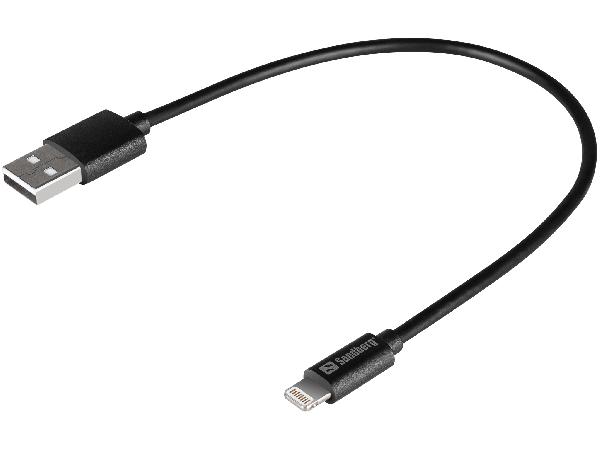 Sandberg USB>Lightning MFI 0.2m Black