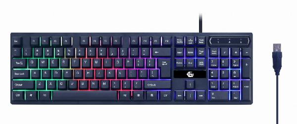 Gembird 4-in-1 backlight gaming kit - Ghost -, keyboard, muis, headset en muismat in Gembird Gaming design