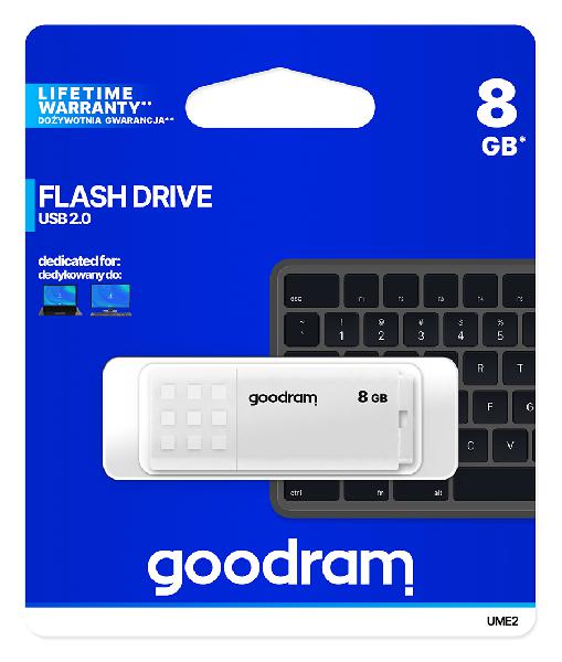 Goodram 8GB UME2, wit, USB 2.0 interface