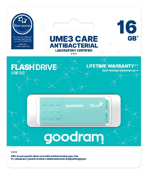 Goodram 16GB UME3 Care, antibacteriele eigenschappen, USB 3.0 interface