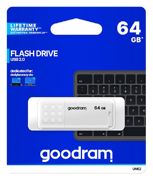 Goodram 64GB UME2, wit, USB 2.0 interface