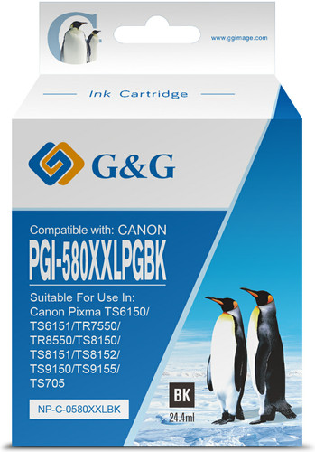 Compatible Canon PGI-580XXLPGBK // NC-00580XXLBK-with chip