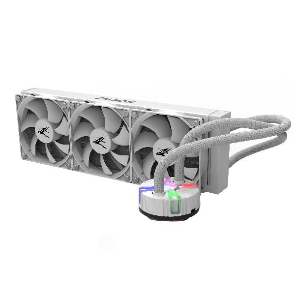 Zalman Reserator5 Z36 White, CPU Liquid Cooler 360mm Radiator (3 x 120 mm Fan), ARGB pump, Dual Blade Pump