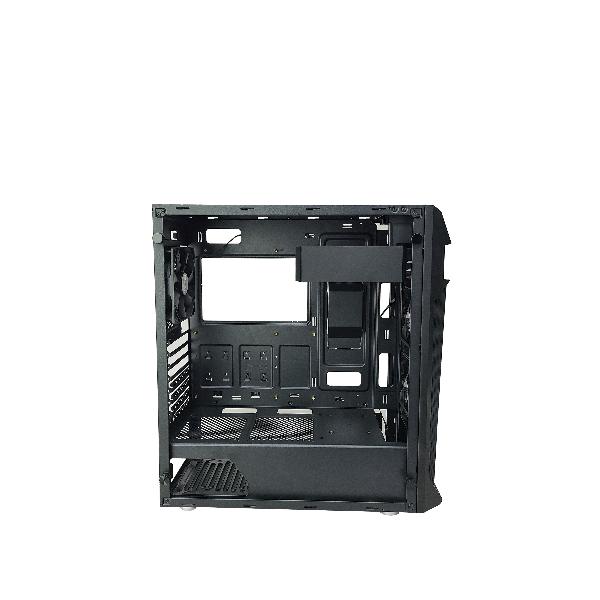 Zalman Z1 Plus ATX Mid Tower PC Case, Pre-installed: 2 x 120mm blue LED fan in front 1 x 120mm blue LED fan rear, Dedicated 5..25 ODD in front, Drive bays: 4 x 3.5, 5 x 2.5, Arcyl window on left side, Dimension: 464(D) x 203(W) x 445(H) mm