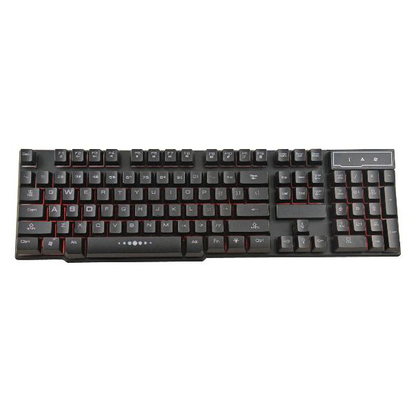 VARR 4IN1 gaming set, RGB backlight keyboard, 1200-1600 dpi mouse, 3,5 mm + USB Headset (LED backlight), 26x21 cm muismat