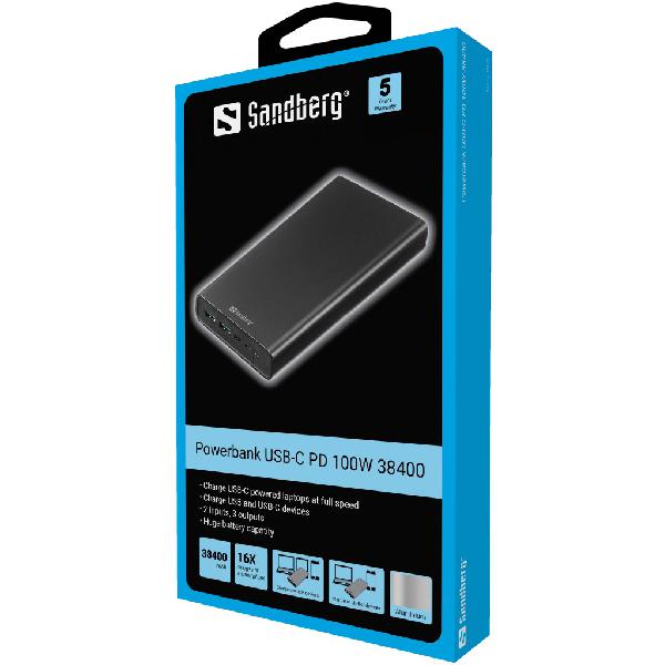 Sandberg Powerbank USB-C PD 100W 38400