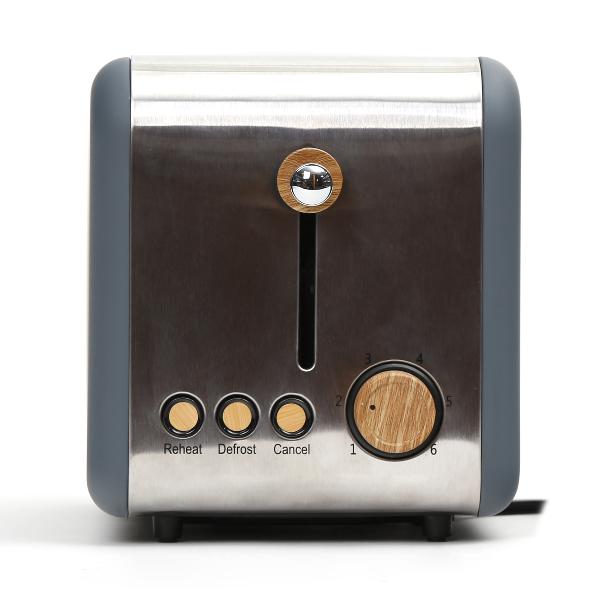 Platinet Electric Toaster Velvet Wooden Gray