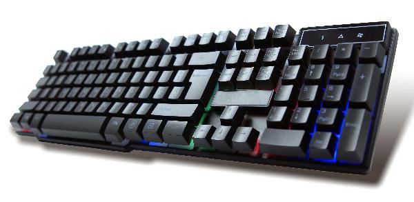 VARR compact Gaming keyboard - Rebel -, 3 RGB modi, 104 high quality membrane keys, 2,8m USB, 439 gram