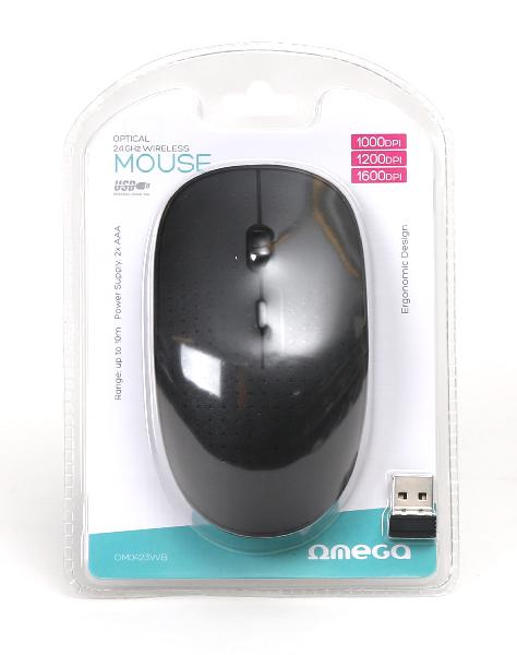 Omega OM-0423W WIRELESS 2.4 GHz 1000/1200 / 1600DPI wireless computer mouse.