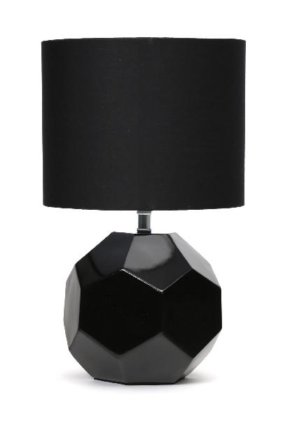 Platinet Table Lamp, E27, 25W, Ceramic Cubic Base, 1,5 M kabel, Zwart