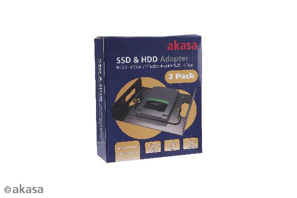 Akasa 2.5 /3.5 HDD to 5.25 adapter 2pcs bundle